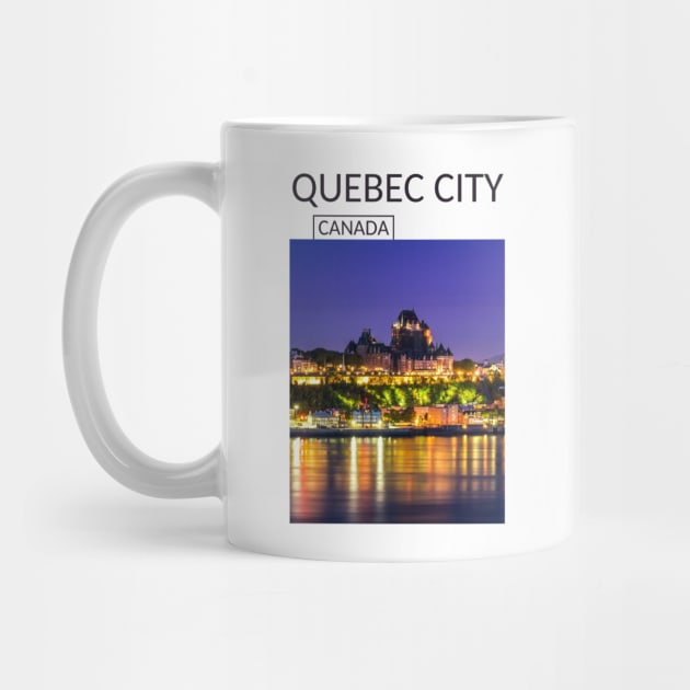 Night Quebec City Canada Chateau Frontenac Castle Gift for Canadian Canada Day Present Souvenir T-shirt Hoodie Apparel Mug Notebook Tote Pillow Sticker Magnet by Mr. Travel Joy